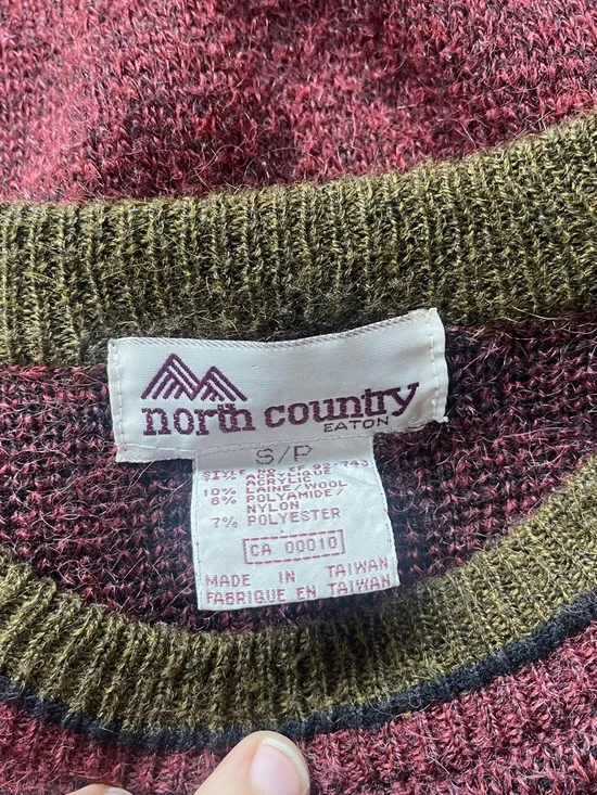 Vintage 80’s North Country by Eaton Novelty Cool Jazz Cat Wool Crewneck Sweater - Picture 8 of 8